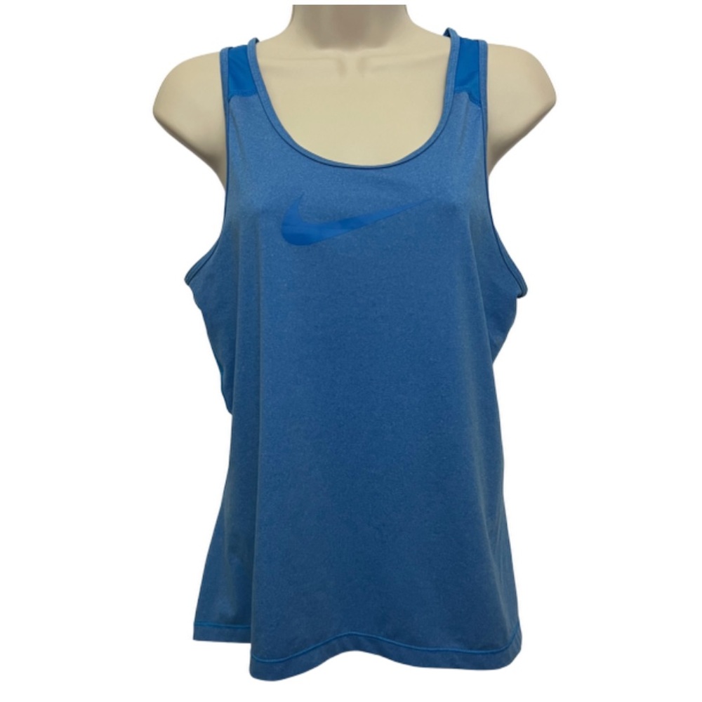 Nike Pro Womens blue Nike Swoosh workout tank top